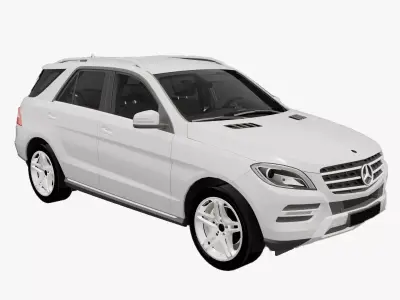 Sleek White SUV Car 3D Model Blender Low-poly 3D model