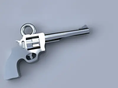 Revolver Pendant Gold Silver Platinum Luxury Jewelry 3D print model