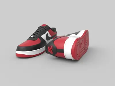 NIKE air force Red 3D model