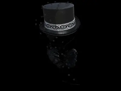 Hats cabaret old female 3D model