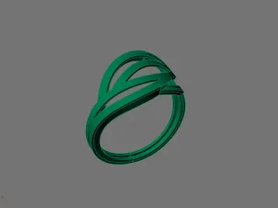 Women Ring Plain Ring Ready STL 3DM Models Womens Rings 3D print model 60