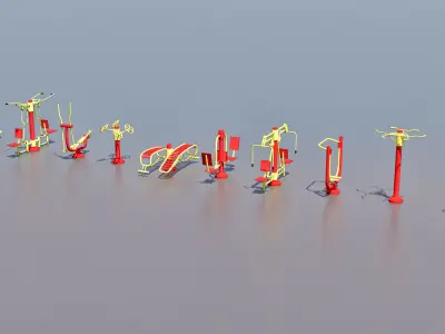 Sport Tools  Low-poly 3D model