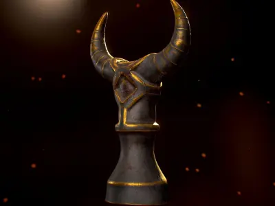 Gold Totem Low-poly 3D model