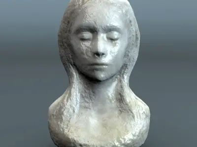 Female Bust Lowpoly 3D model