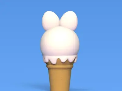 Bunny Ice cream 3D print model