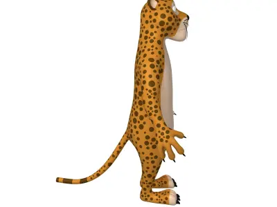Leopard Cartoon 3D model