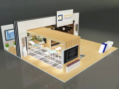 Booth Exhibition Stand a139 3D model