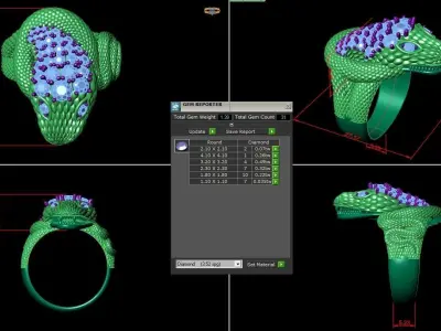 Snake Ring New Design Cad ANM 18 3D model