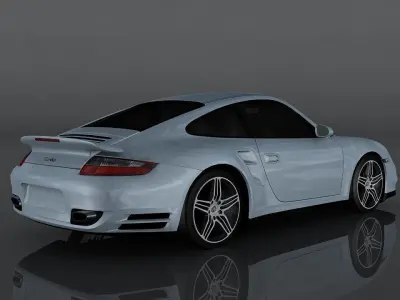Porsche 911 997 Low-poly 3D model