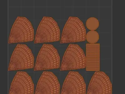 abstract leather portrait 3D model