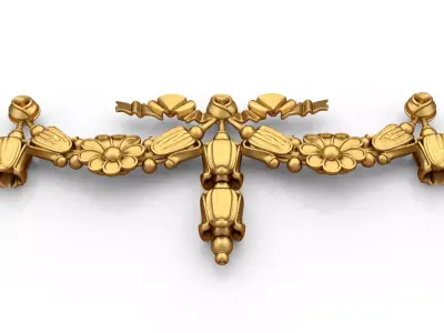 classic decorative swag onlay cnc 3d printing stl 08 3D print model