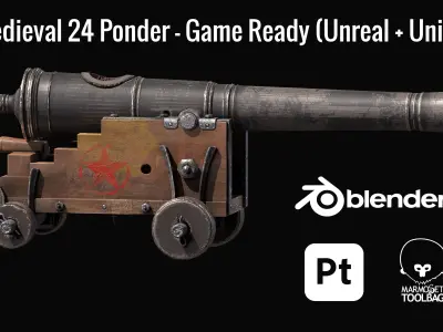 Medieval 24 Ponder - Game Ready - Unreal Engine and Unity 3D Model Collection