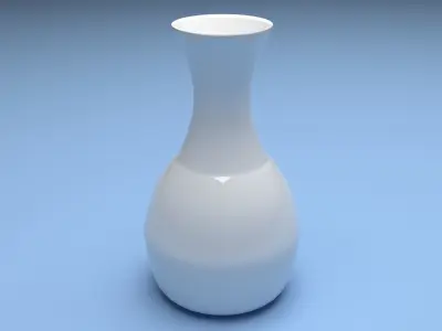 White Ceramic Vase 3D model