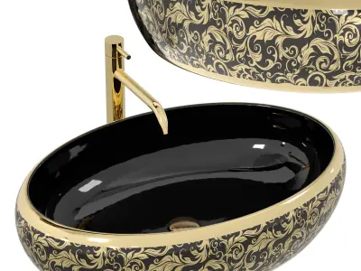 Washbasin REA MERYL BLACK 3D model