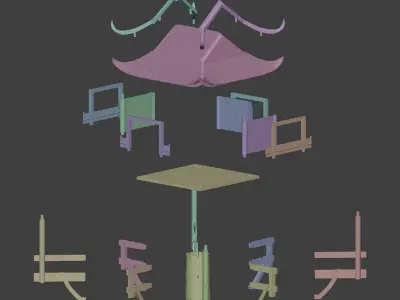 One Pillar Pagoda 3D print model