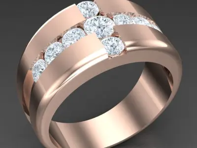 Luxury Men Rings Designs 6MR008 3D print model