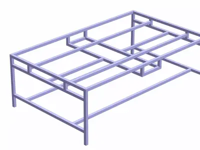 industrial table 3D print model
