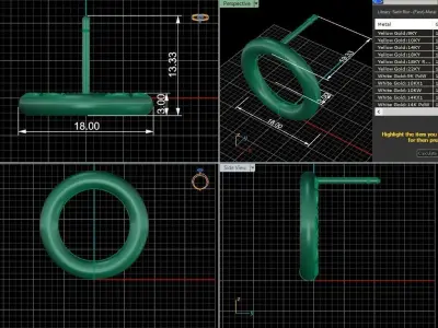 Minimal earrings 3D print model
