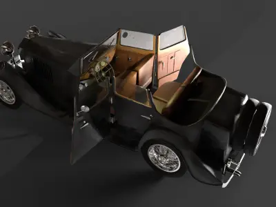 Antiqe car - Game Ready Low Poly Model Low-poly 3D model