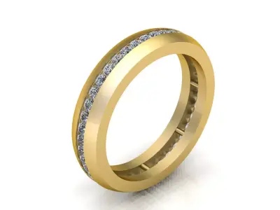 Luxury Gold Bracelet with Diamonds 3D print model