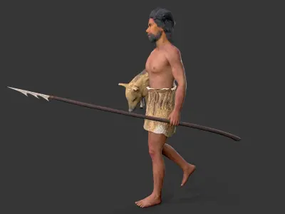 hominid Low-poly 3D model