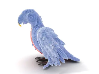 Colorful Inflatable Parrot Model Pack Low-poly 3D model