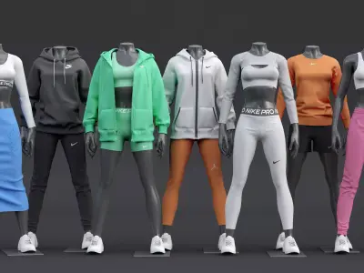 Female Mannequin Nike POSE 2 3D Model Pack