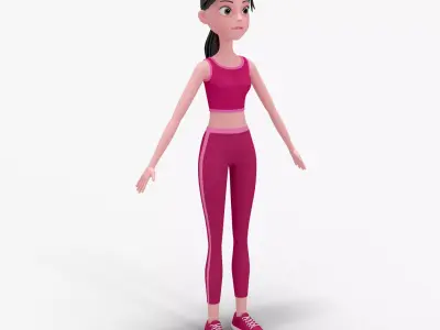 Girl Cartoon 3D model