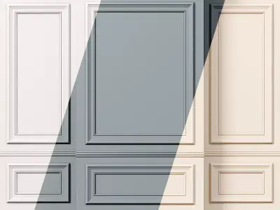 Wall molding 10 Boiserie classic panels 3D model