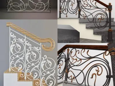 Railings Set 3D model