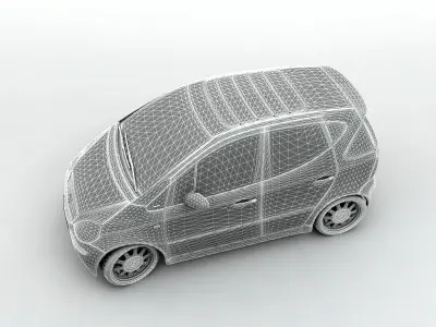  2001 Mercedes A Class 3D model