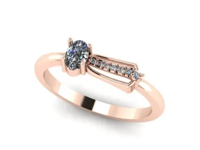 Jewelry Diamond Ring 3D Print Model 3D print model 29