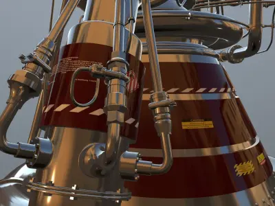 Rocket Engine 01 3D model