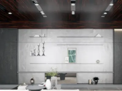 living Italian Milotti room 3D model