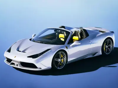 Ferrari 458 Speciale Aperta 2015 Low-poly 3D model