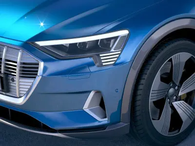 Audi e-tron 2020 regular mirror 3D model