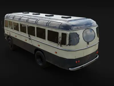 Old Bus Low-poly 3D model from CGTrader
