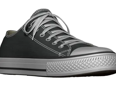 Converse Taylor All Star Shoes High Poly 3D model