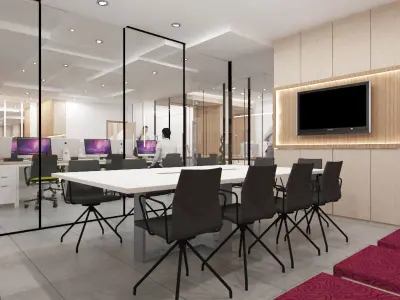 Minimalist Office Interior Design Ready to Render 3D model
