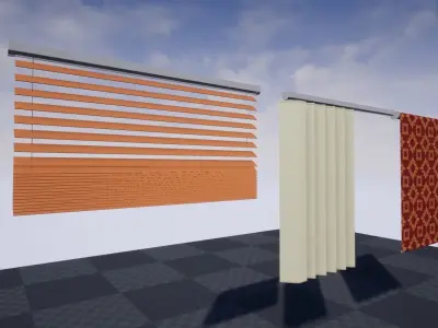 Free UE4 blinds blueprints collection Free low-poly 3D model