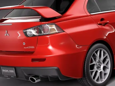  Mitsubishi Lancer Evolution X 2008 3D model