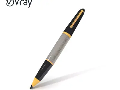 Luxurious Fountain Pen D Model Pack Low-poly 3D model