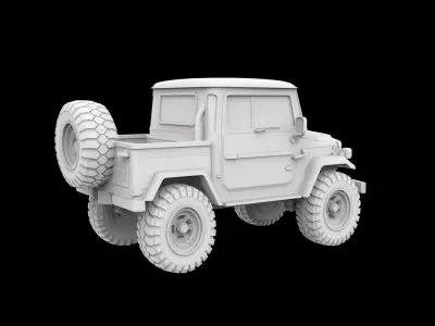 Toyota Offroad Truck 3D Print Model 3D print model