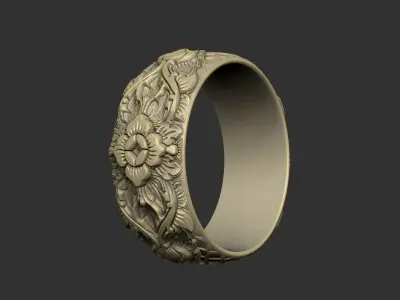 Royal pattern ring design vintage medieval  3D print model