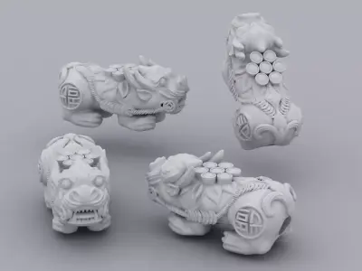 chinese dragon statue 3D print model