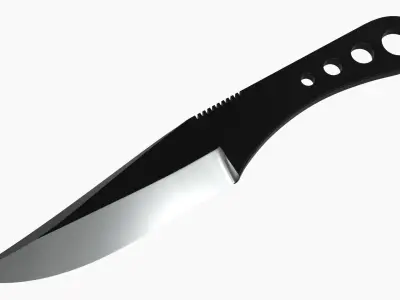 Knife throwing 04 3D model