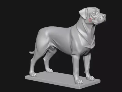 Dog sculpture 3D print model order