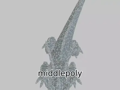 Mechanical Steampunk Dragon Model with Articulated Limbs Low-poly 3D model