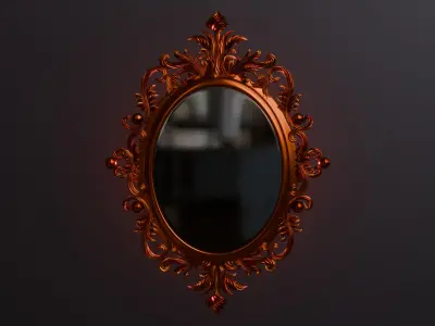 Carved CNC 3D print model of mirror frame 3D model