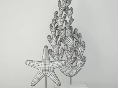 Seaside Decor Set 3D model
